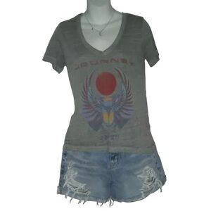 Lucky Brand Tee Shirt Journey Japan 81 Band Rock Festival Concert Boho alt egirl